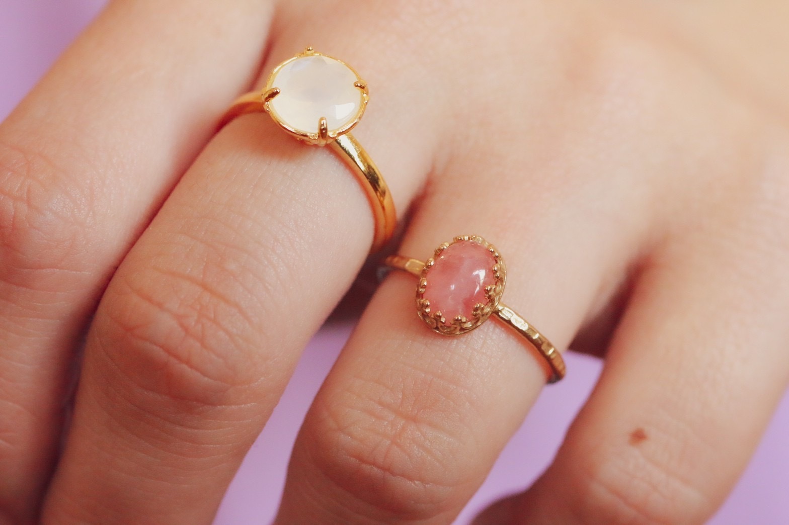 7月誕生石 インカローズ オーバルリング Juvelia