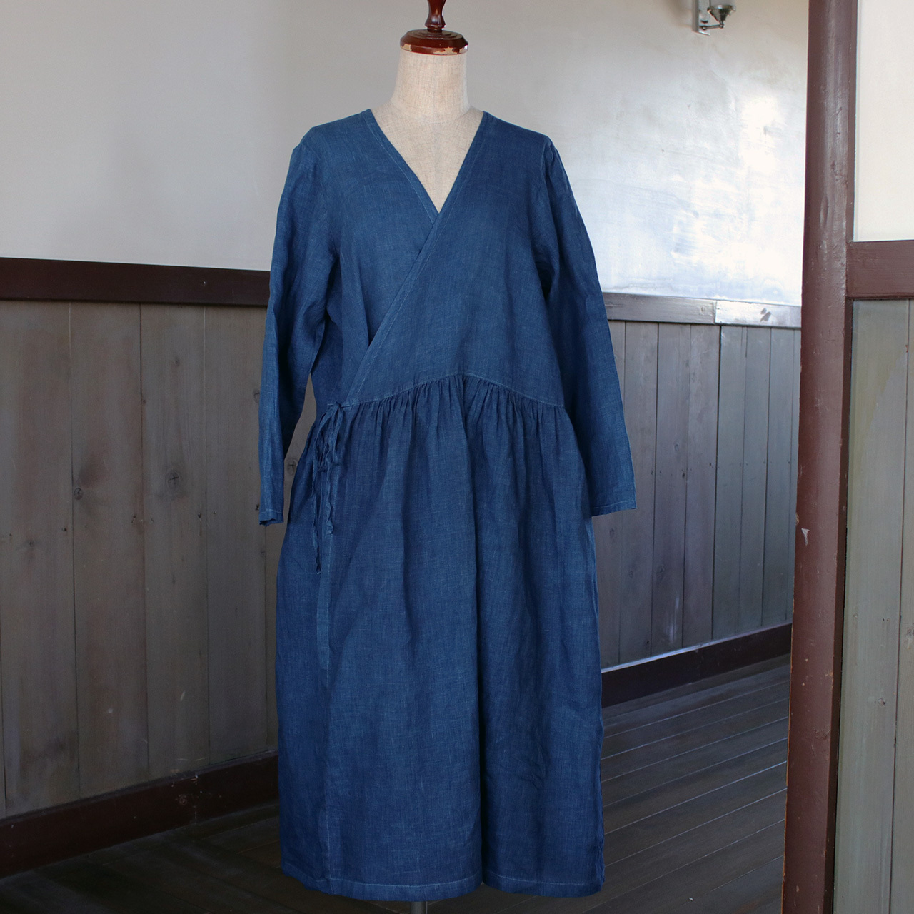 藍染カシュクールワンピース Aw85 Studio Tao Online Shop