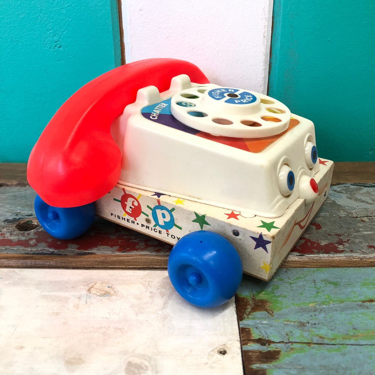60s Vintage Fisher Price Chatter Telephone Wooden フィッシャープライス チャッターフォン The Puppez E Shop ザ パペッツ松本 Webショップ