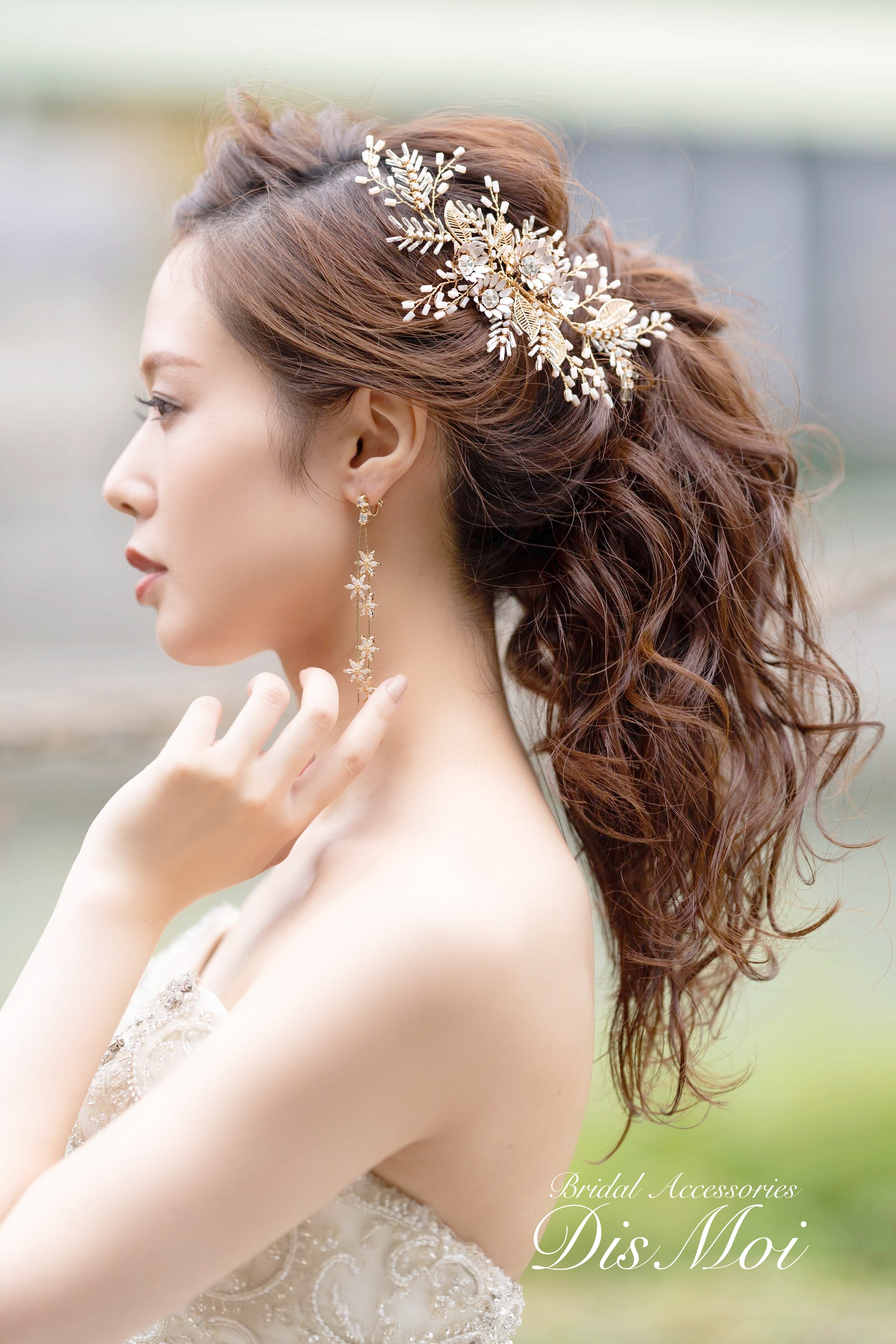 ヘッドピース ブライダルヘッドドレス Hp 37 Dismoi ディモア ブライダルアクセサリーショップ ウェディングアクセサリー