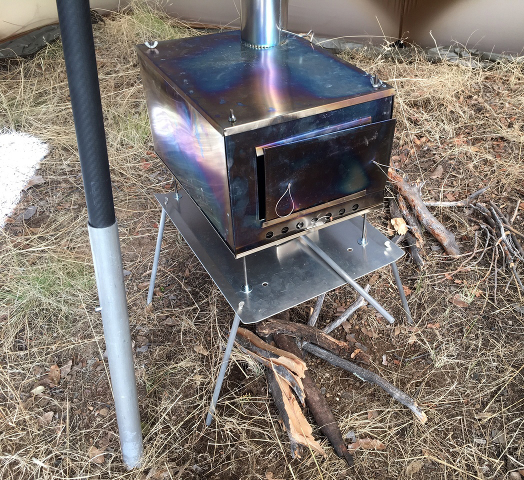 ポータブルチタン薪ストーブ Sxlサイズ サイドプレート付き Portable Titanium Wood Stove Sxl Riml Outdoor Official Store