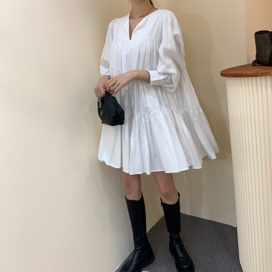 送料無料 ヴィトン 黒いロングブーツにも ロングスリーブドレス ピンク 人気商品再入荷 Doh Ae