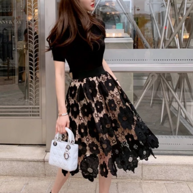 フラワーレーススカート Maryluce