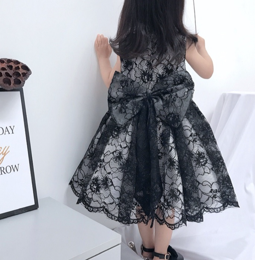 フォーマルドレス 子供服 女の子 結婚式 黒 ウエディング ワンピース Kids Girl Princess Black Dress One Piece Antoinette