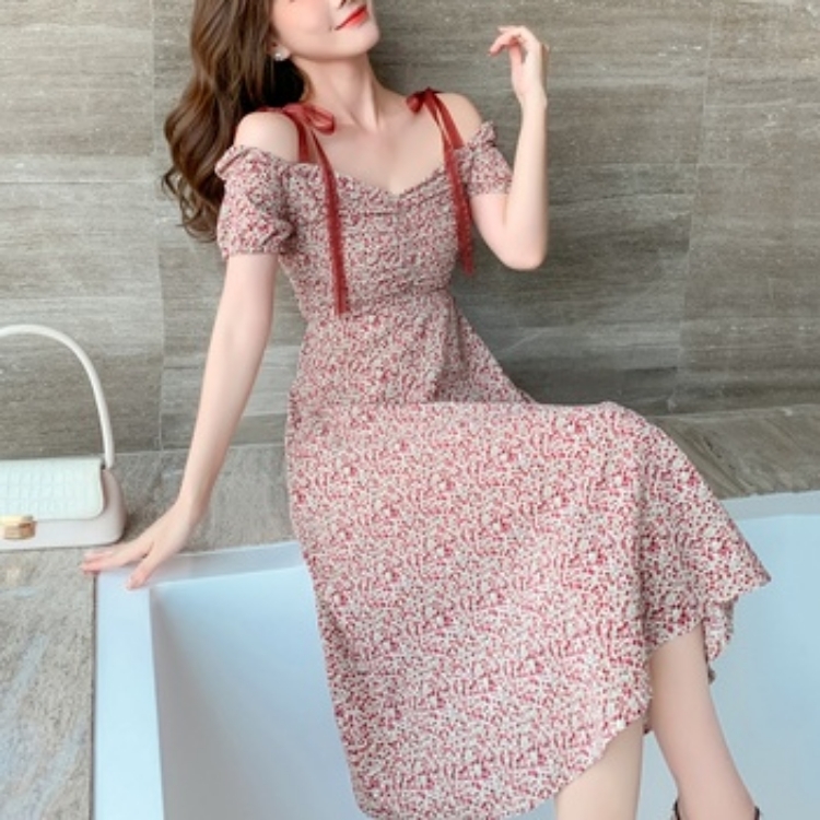 肩リボンオフショルワンピース Op299 Mimipecher ミミペシェ