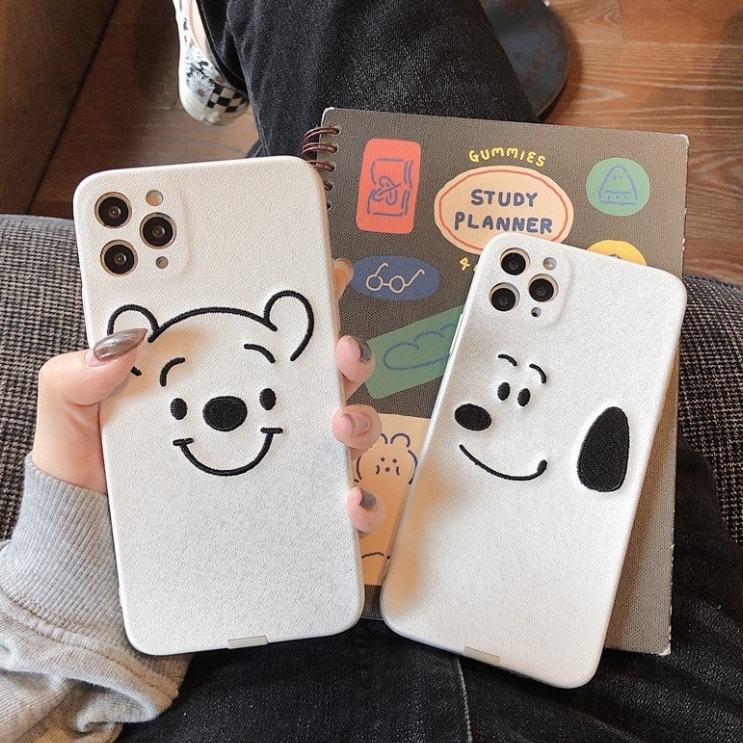 お取り寄せ商品 Iphoneケース Iphone12 刺繍 キャラクター シンプル かわいい カップル ペア 2239 Luke