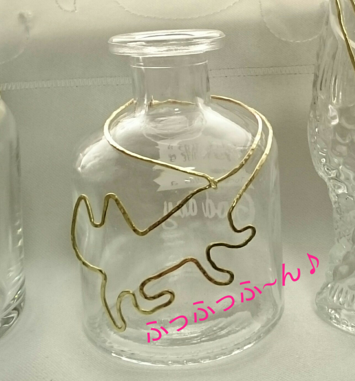 Flower Vase ねこの気持ちシリーズ ふっふっふ ん ねこ 真鍮 彫金工房 Hard な Heart Powered By Base