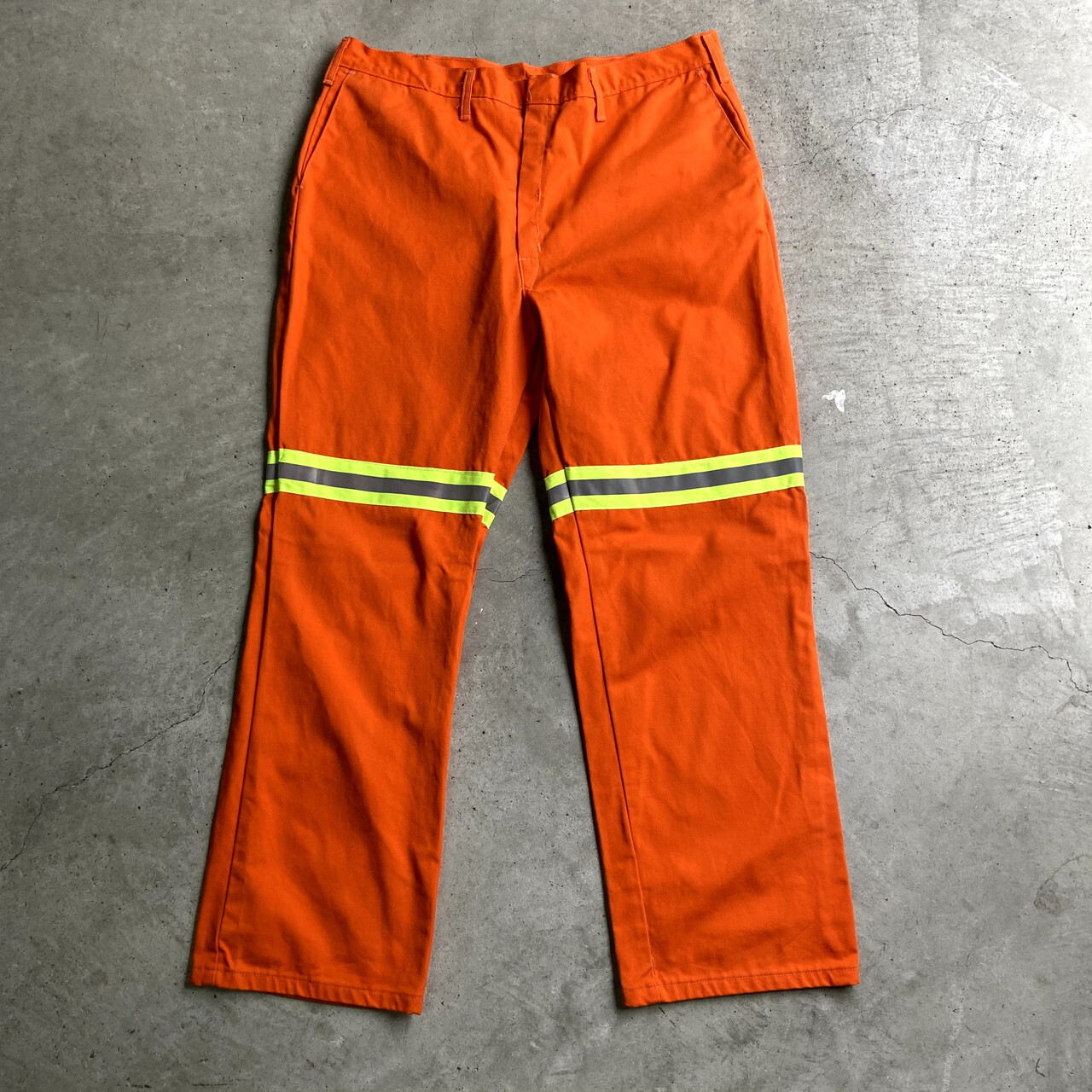 ビッグサイズ Usa製 Steel Grip Inc リフレクター ワークパンツ メンズw42 古着 オレンジ カラーパンツ 大きいサイズ ワーク パンツ Cave 古着屋 公式 古着通販サイト