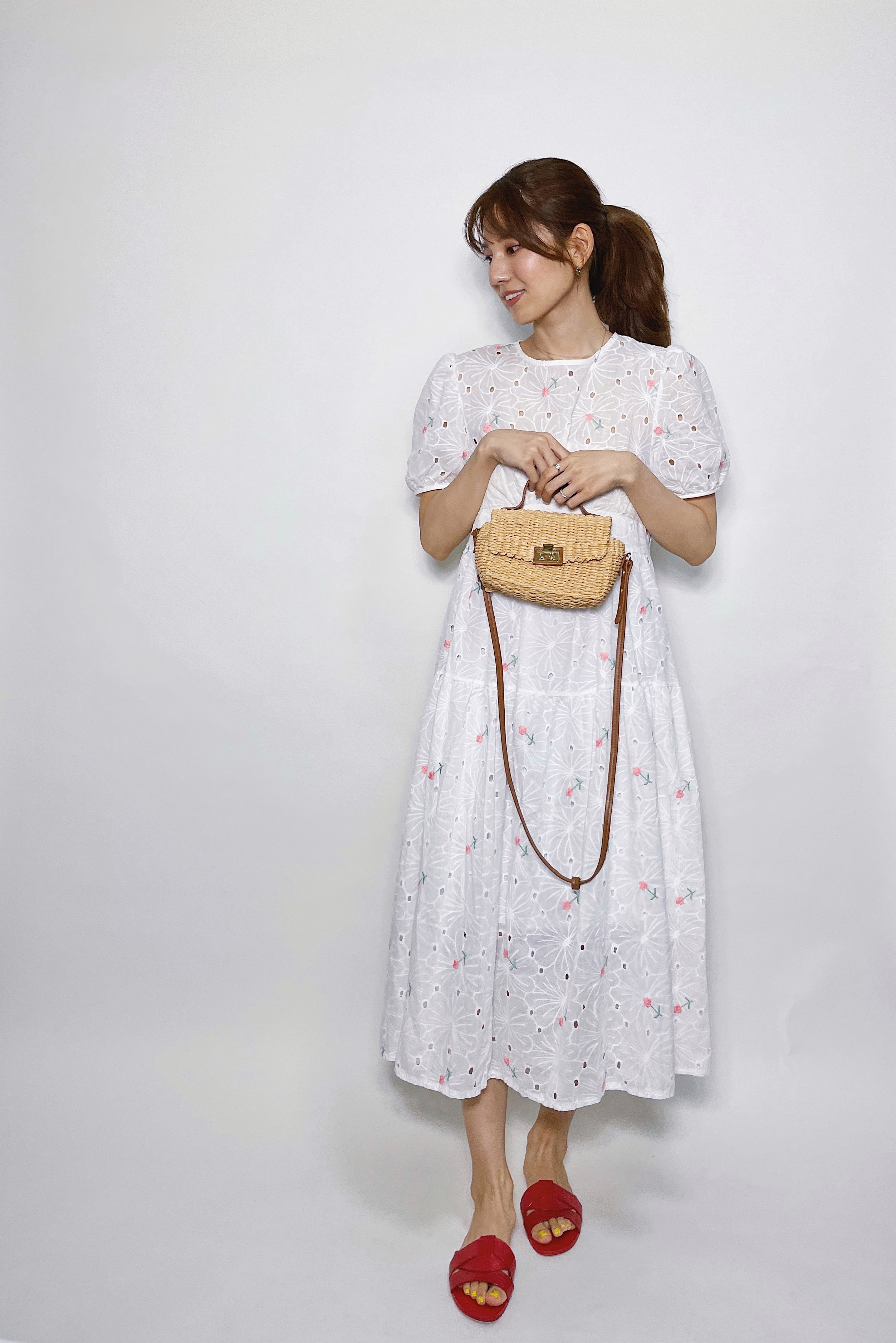 刺繍花柄ワンピース A0032 The Reception