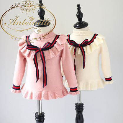 カーディガン Kids グログラン こども 子供 女の子 リボン 白 ピンク キッズ 長袖 Antoinette