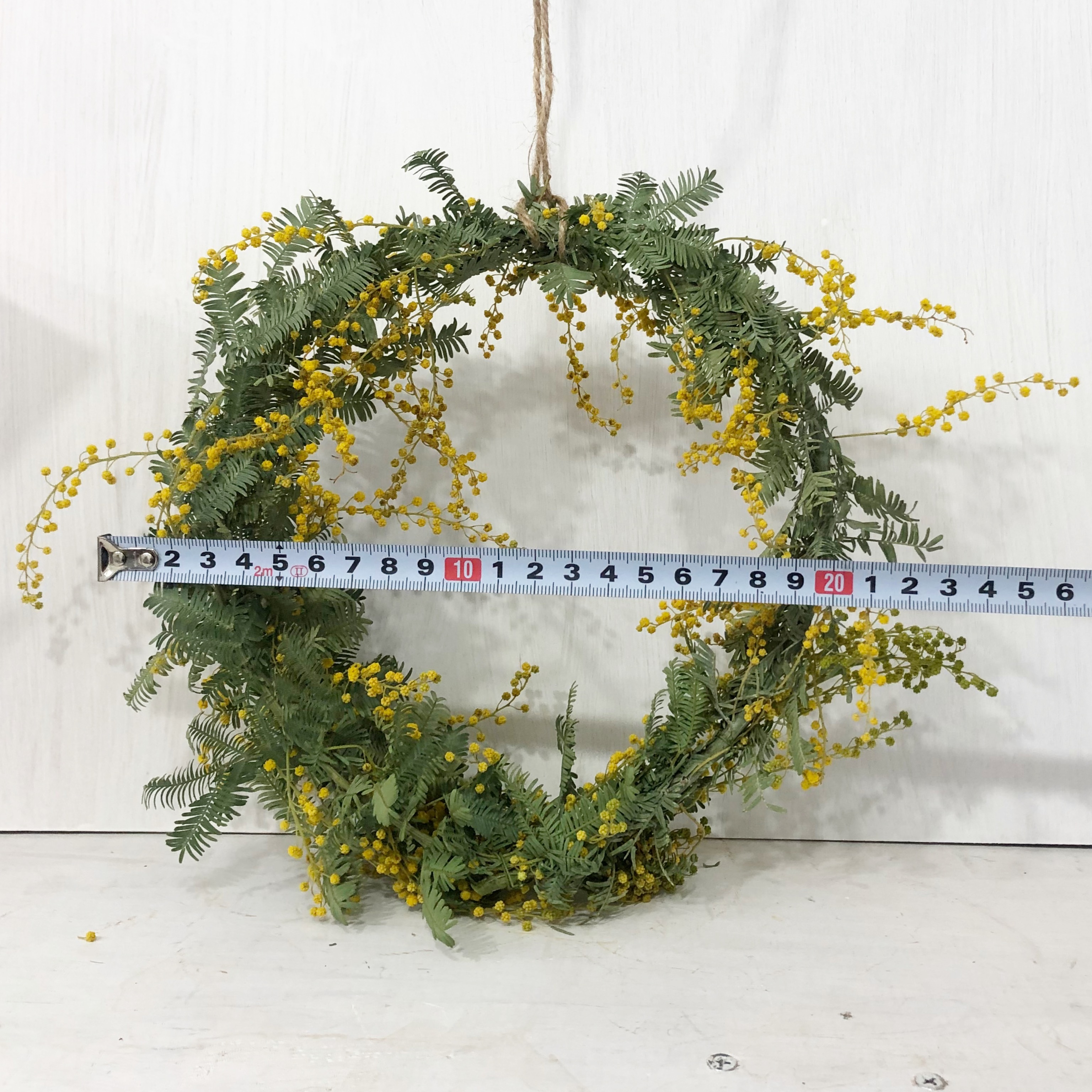 ミモザ リース 生花 送料無料 Hanatozakkato