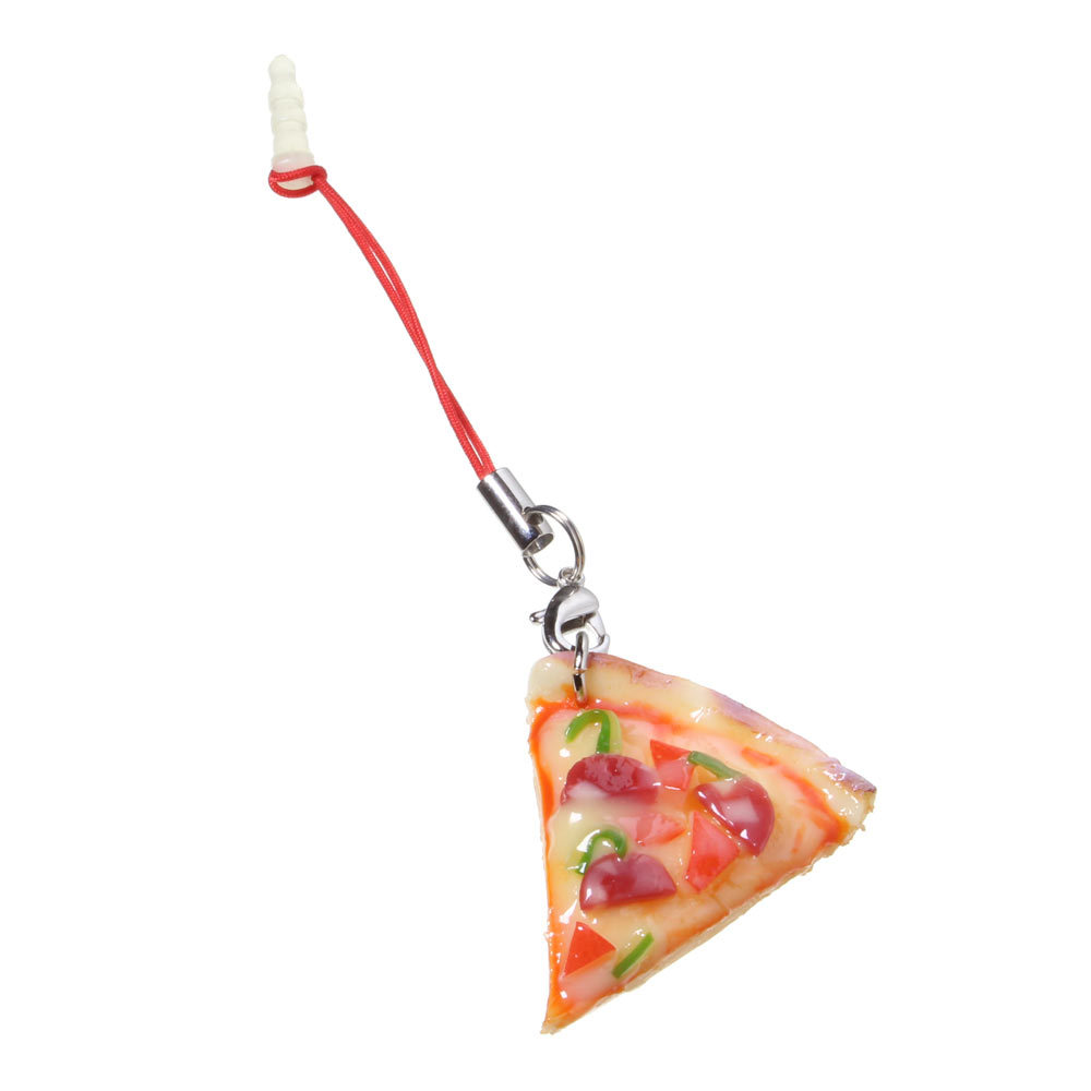 0131 食品サンプル屋さんのイヤホンジャックストラップ ピザ アトリエクック