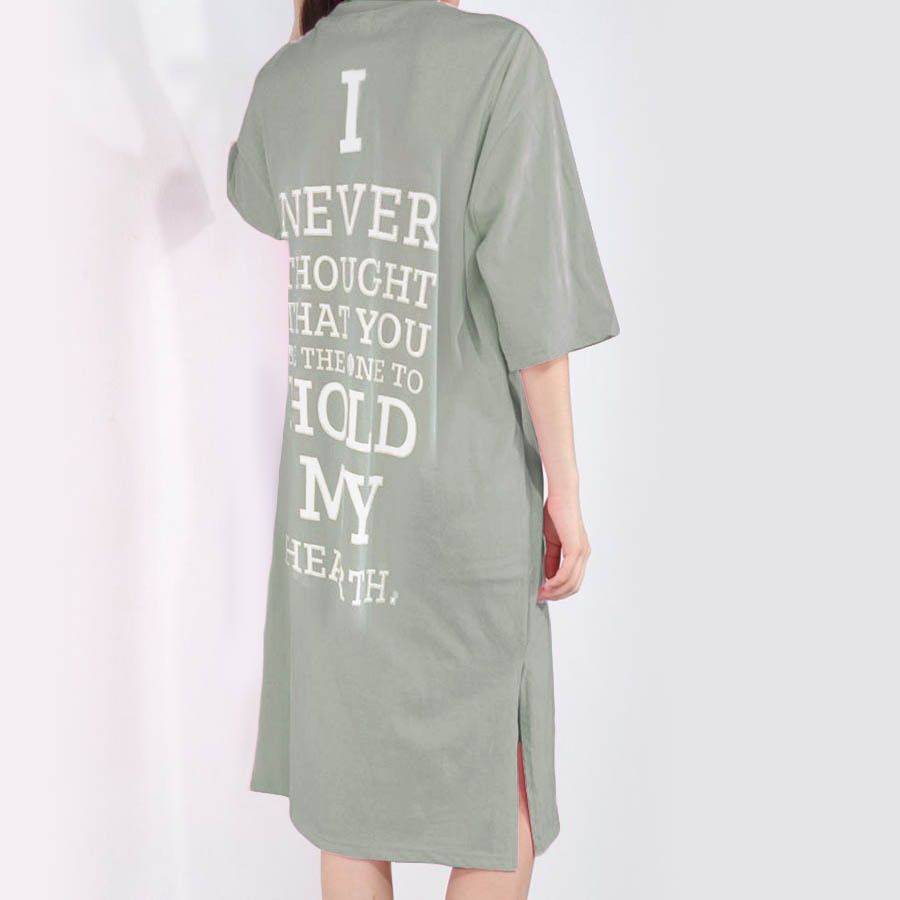 Y 1336 Neverロゴワンピース グリーン 0312 Cittaa チッタ 韓国レディースファッション通販