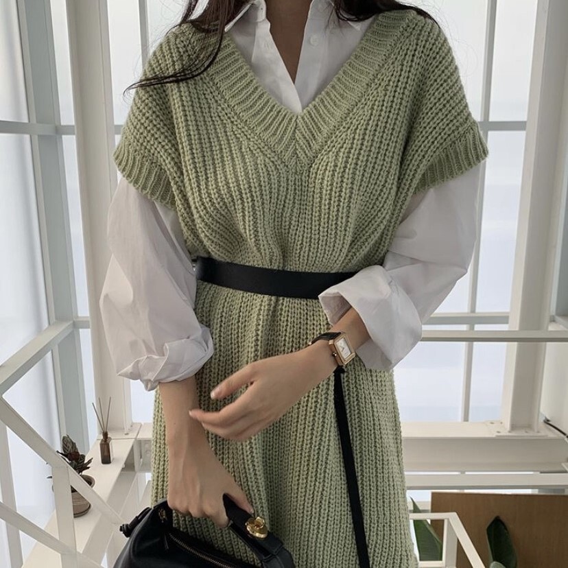 ロングニットベスト N N ナナ