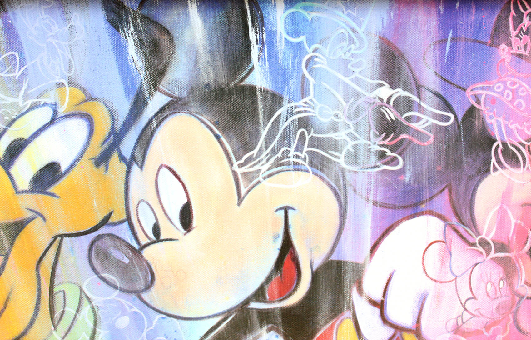 ディズニー カラフル パーソナリティーズ 作品証明書 展示用フック付 限定500部キャンバスジークレ ディズニー絵画 ポスター