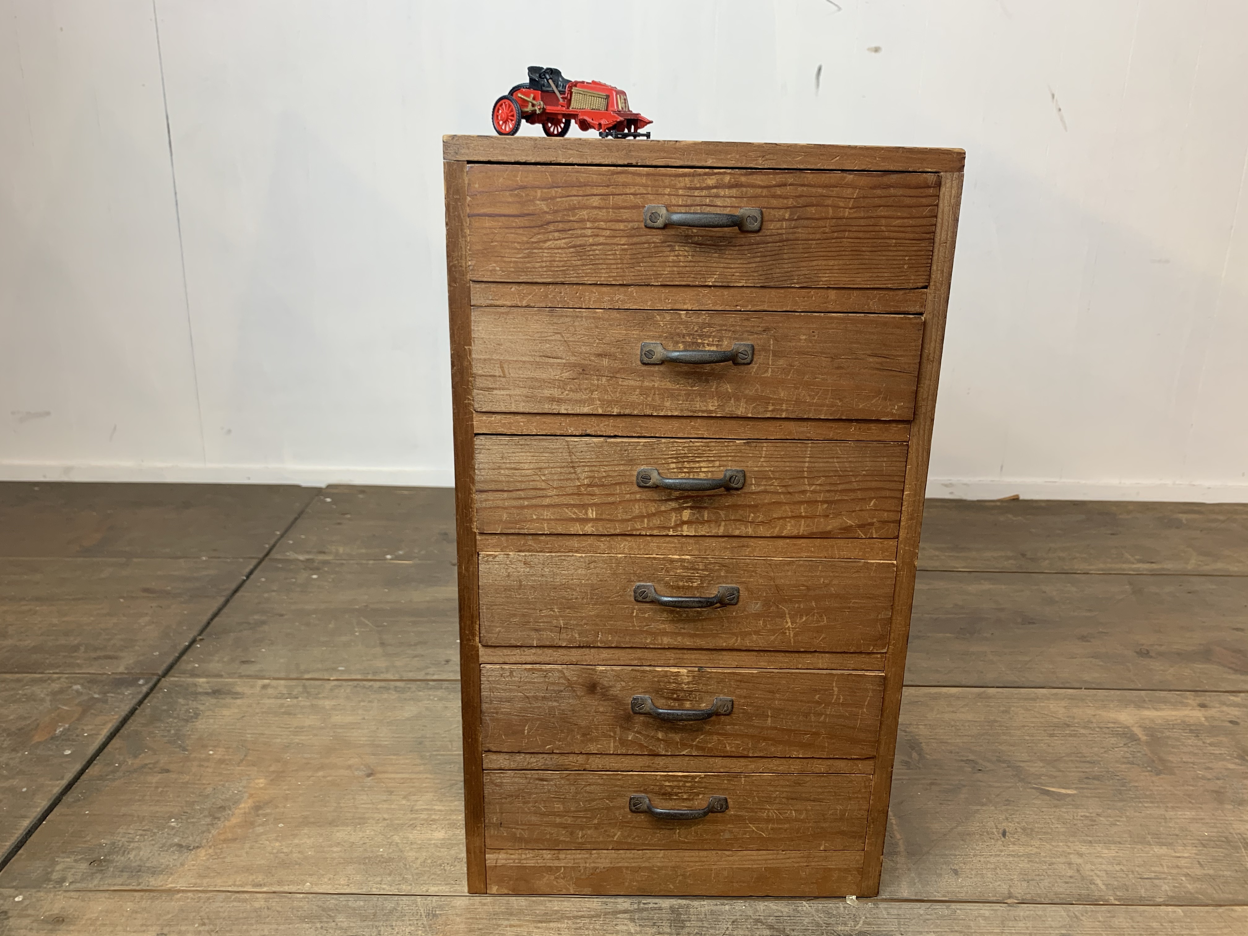 No I14 レトロな6段小引き出し 古道具 古道具mokkumokku