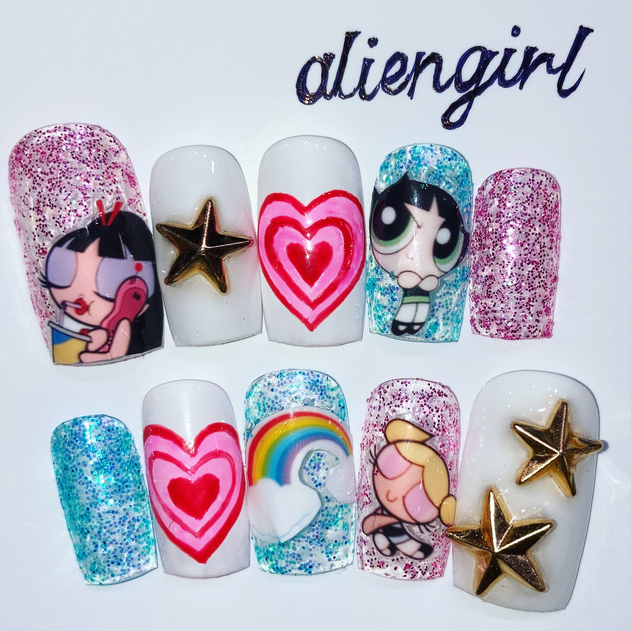 パワパフネイルチップ Aliengirl