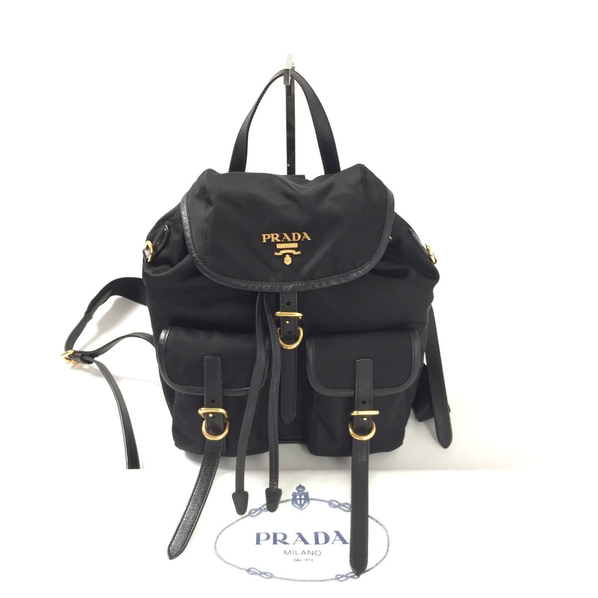 Prada プラダ ナイロンリュックサック バックパック 1bz677 黒 レディース フクル ファッションブランドユーズドセレクトショップ