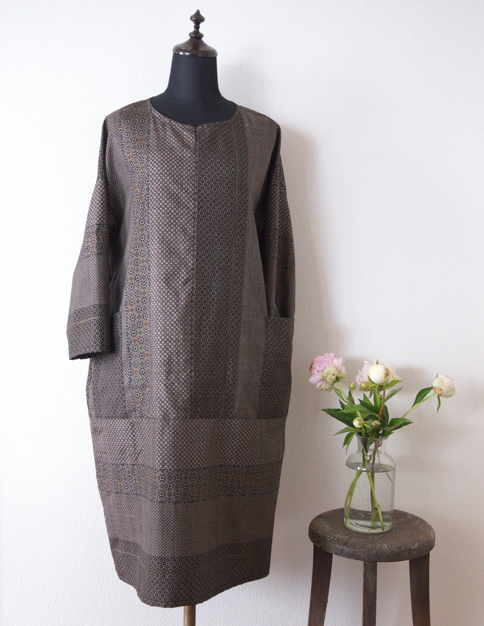 S016 O様オーダー品 ボックスワンピース Muhandwork