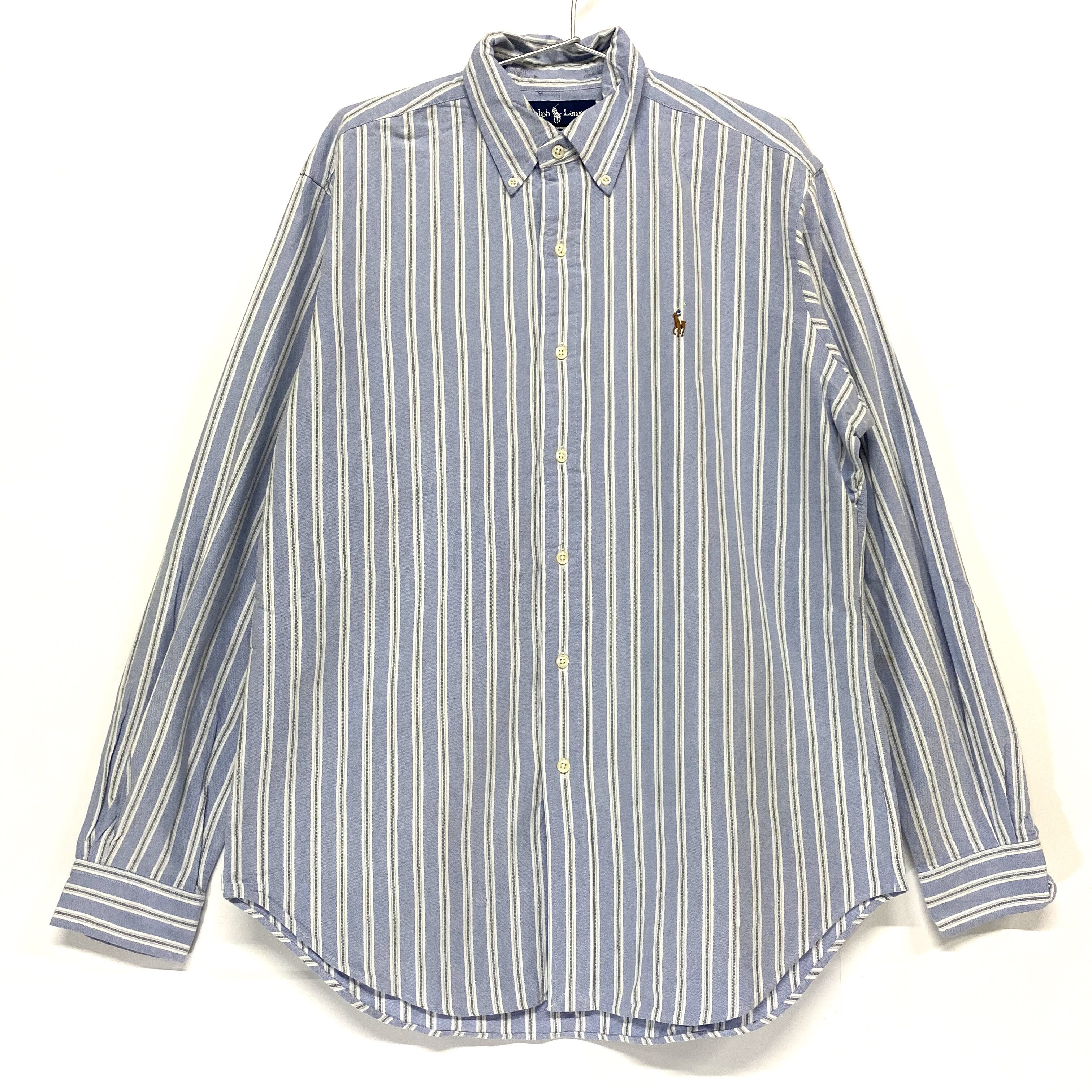 Ralph Lauren ラルフローレン ストライプ柄 長袖ボタンダウンシャツ B Dシャツ メンズm相当 長袖シャツ Cave 古着屋 公式 古着通販サイト