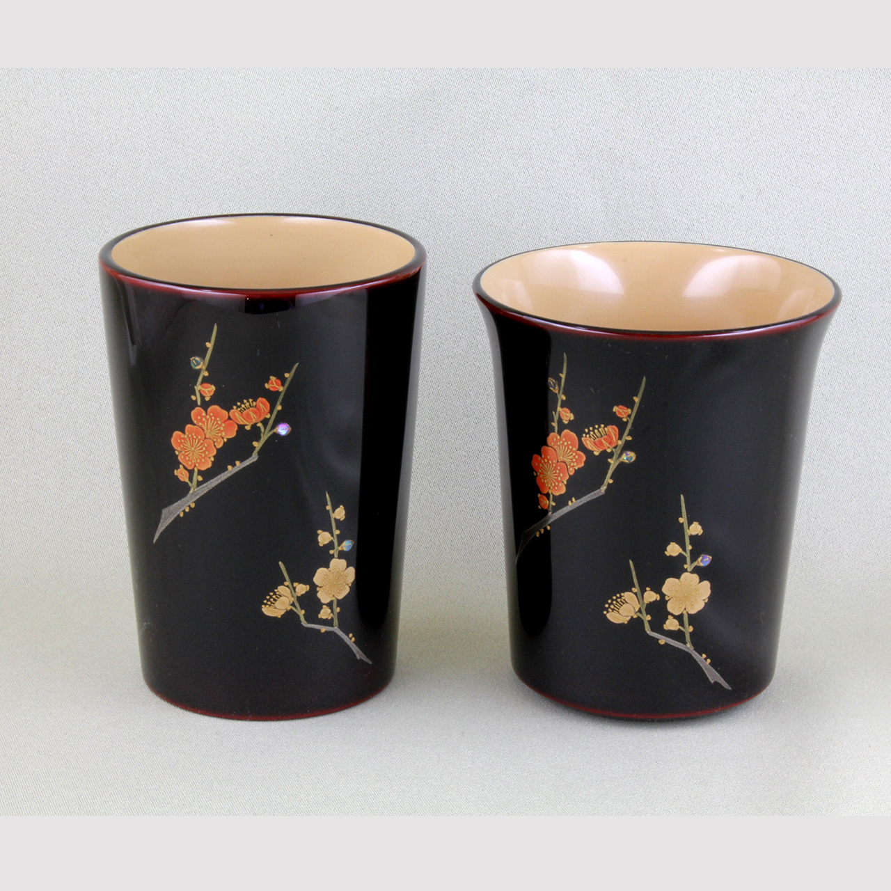 22-2 フリーカップ／紅白梅蒔絵／ペア  加藤漆器店 公式オンライン 