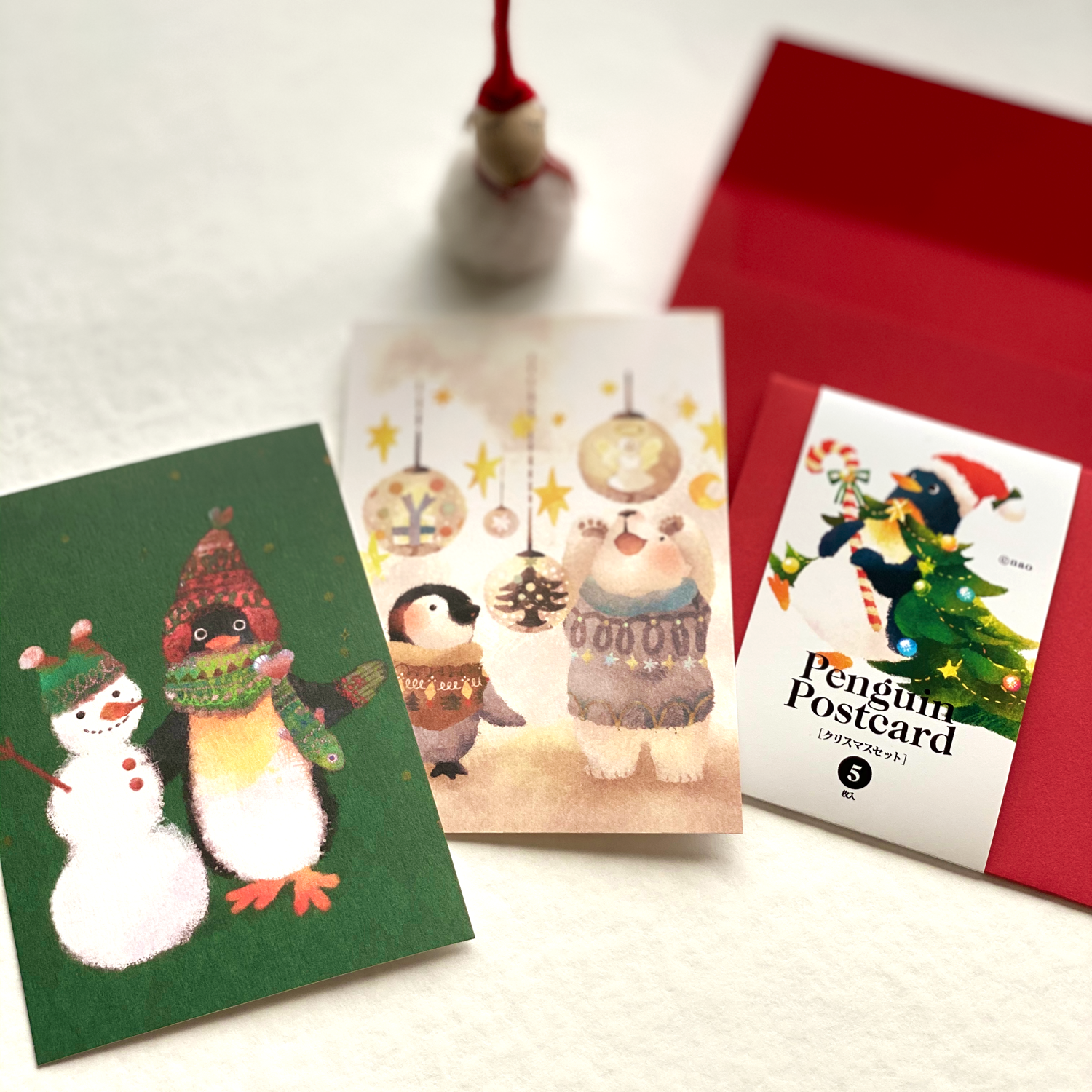 ペンギンポストカード クリスマスセット Naonote