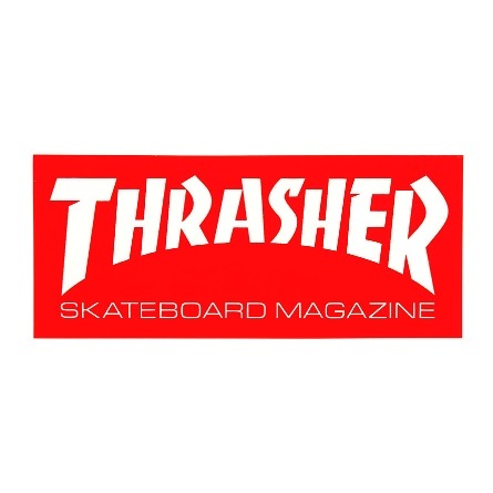 Thrasher Skate Mag Logo Medium Sticker Red スラッシャー スケートマグ ロゴ ミディアム ステッカー レッド Pretzels Skateboard And Culture