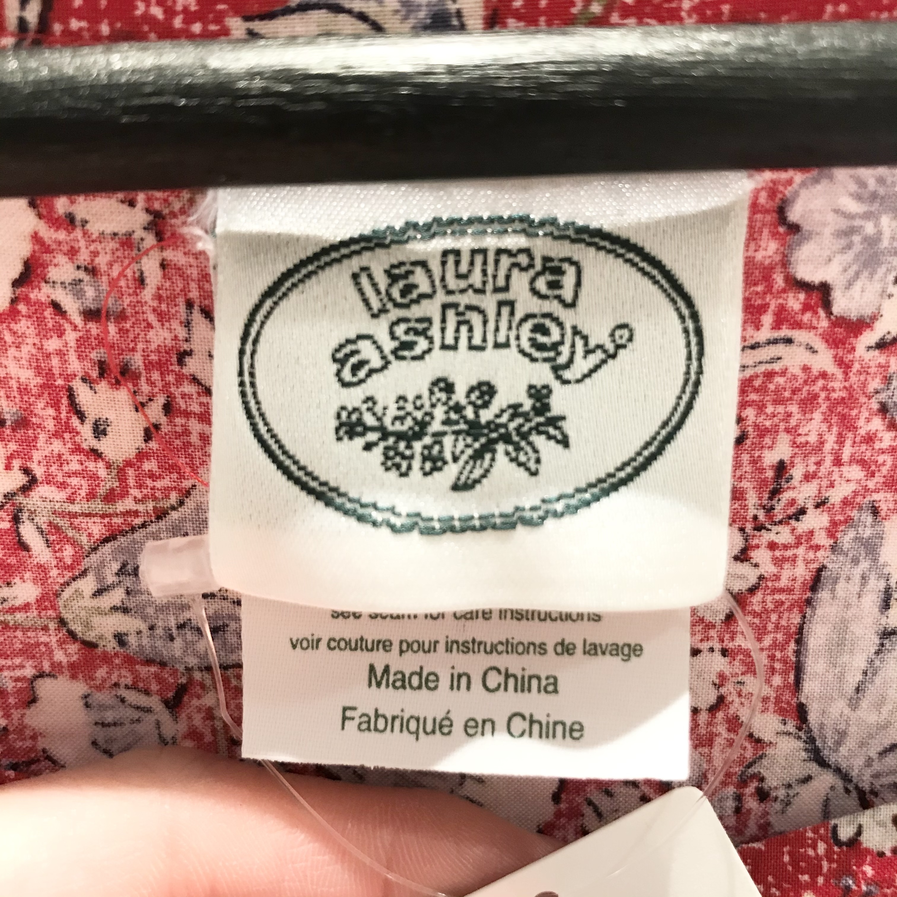 Laura Ashley One Piece 花柄 サイズ13 赤色 ローラアシュレイ ワンピース シャツワンピース ｕｔａ５