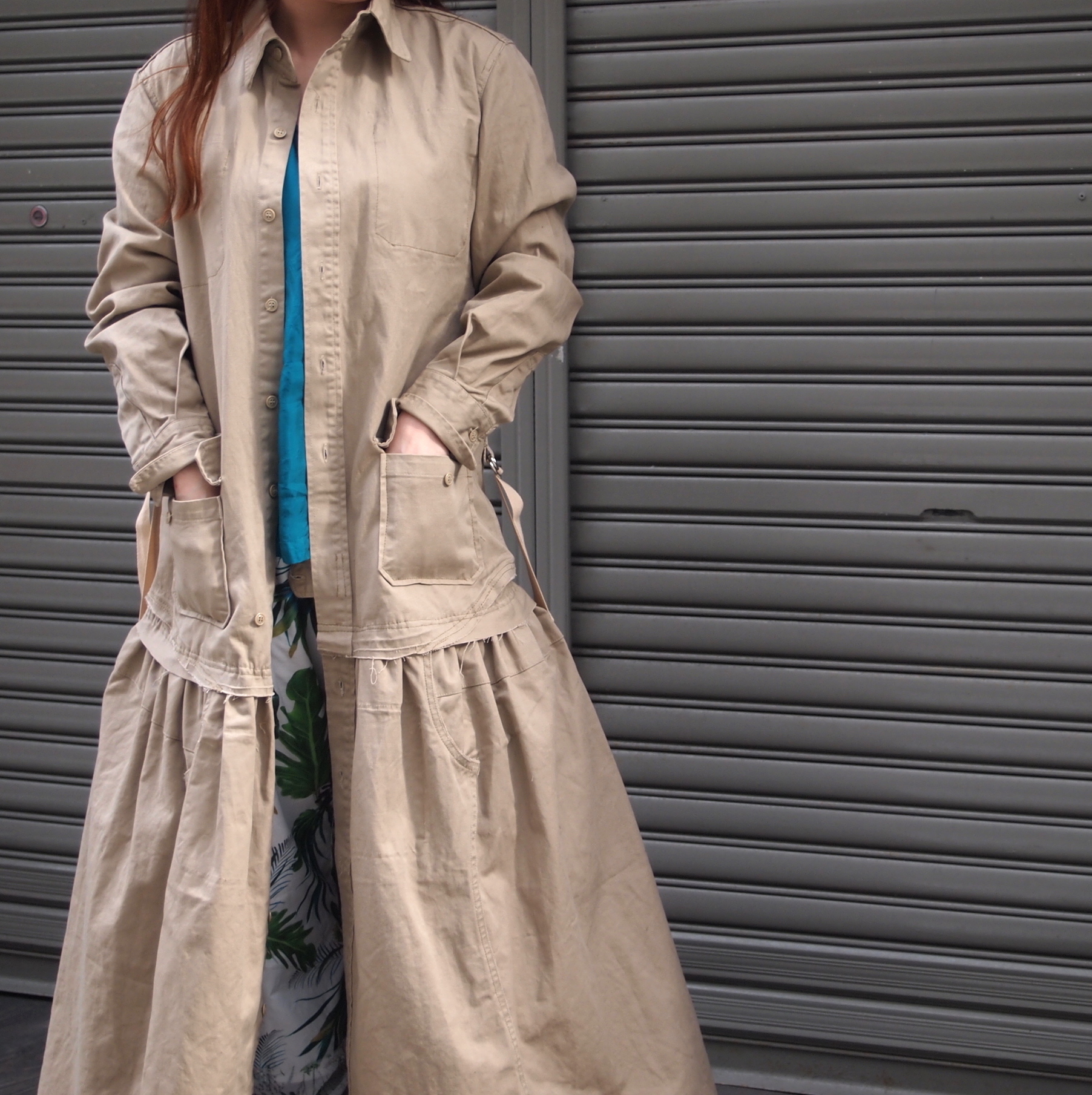 Sandglass Military One Piece Coat サンドグラス ミリタリー ワンピース コート Hippiness