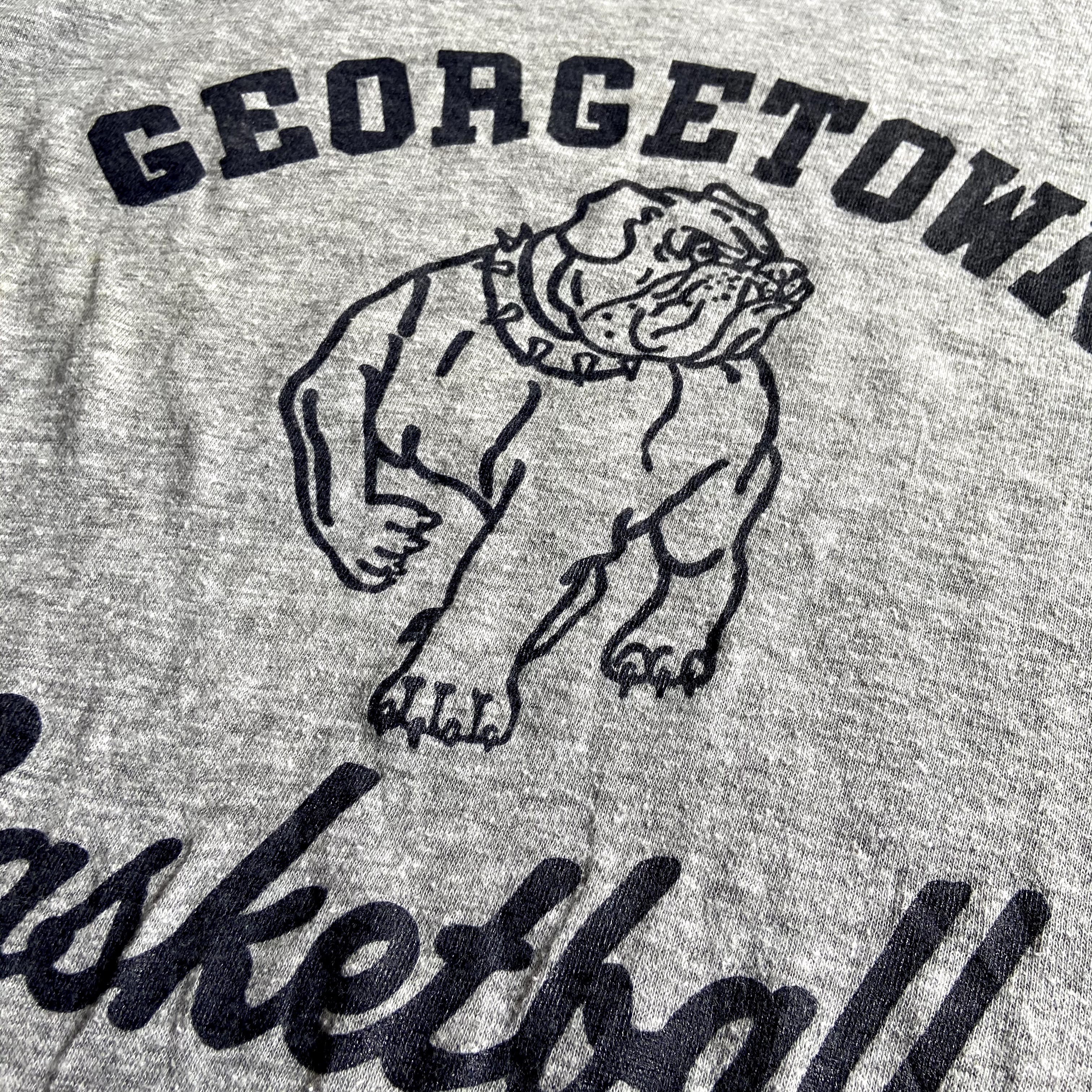 90年代 銀タグ Usa製 Nike ナイキ Georgetown Basketball カレッジチームロゴ 両面プリント Tシャツ メンズl 古着 90s ヴィンテージ ビンテージ バックプリント シングルステッチ 霜降りグレー 杢グレー 灰色 Tシャツ Cave 古着屋 公式 古着通販サイト