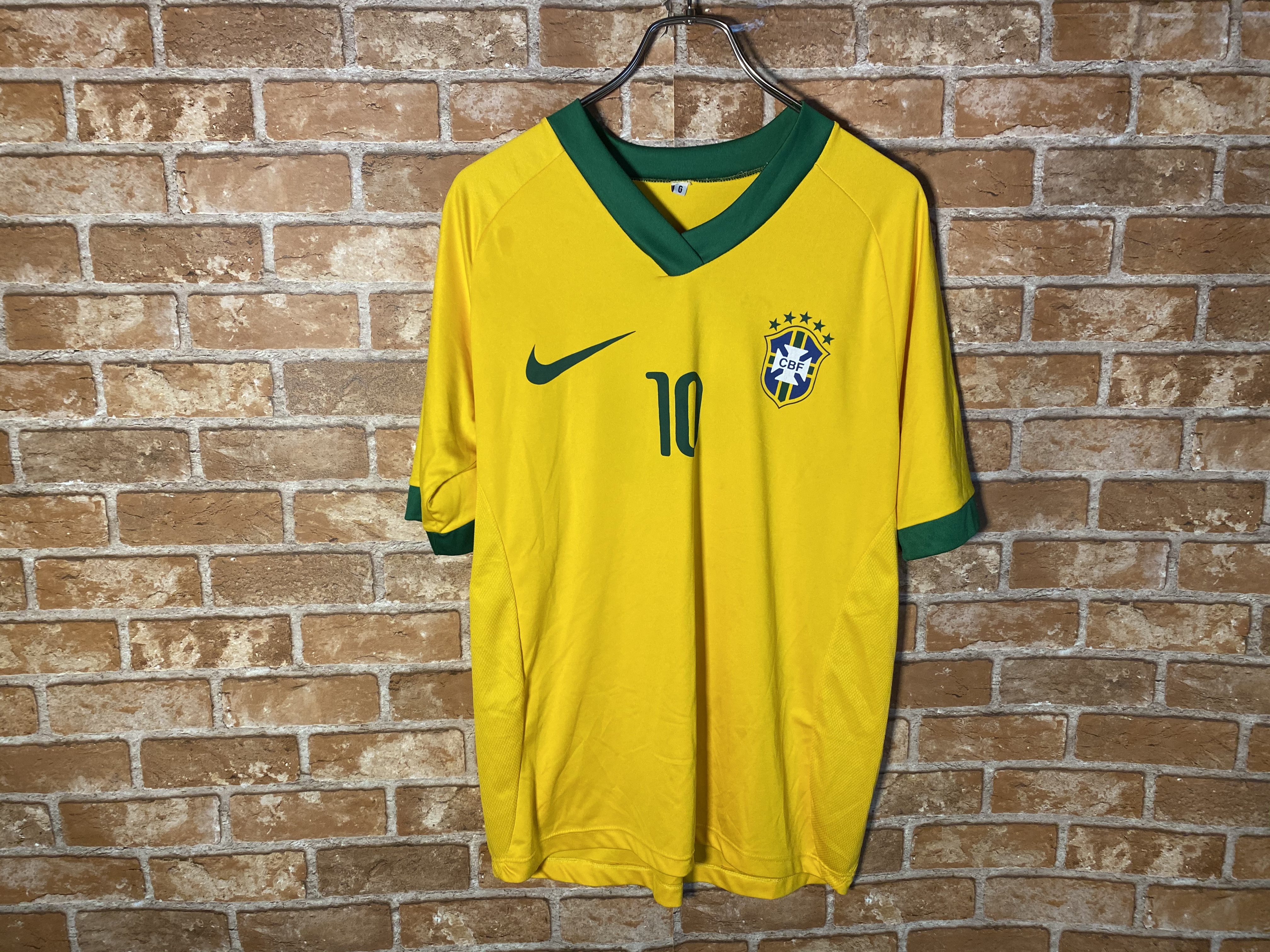 Nike ユニフォーム ブラジル サッカー 10番 Cbf 半袖tシャツ レア 古着屋oldgreen