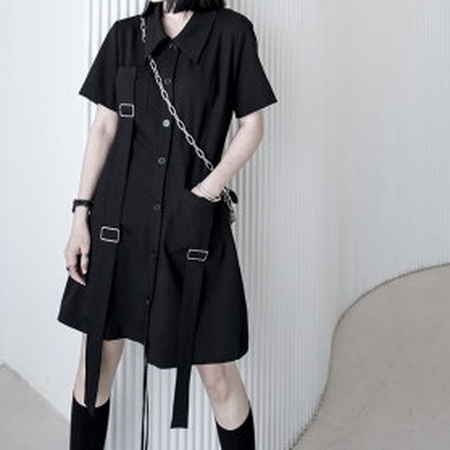 レディース シャツ 半袖 コートワンピース カットソー ポロシャツ レディース シャツ カットソー ポロシャツ 半袖 フロントボタン シャツワンピース 半袖 スタイリッシュ モードカジュアル モード女子 モード系女子 夏 春 Op 10 Y Happy Orurea ハッピーオルレア