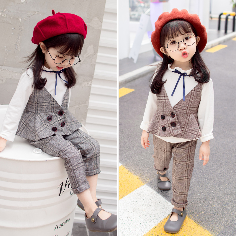 韓国子供服 スーツ キッズ 女の子 スーツベスト パンツ シャツ 3点セット フォーマル 子供服 スーツセット 韓国子供服 上下セット 受験用 入園式 卒園式 入学式 卒業式 発表会 七五三 80cm 90cm 100cm 110cm 1cm 送料無料 韓国レディース キッズファッション