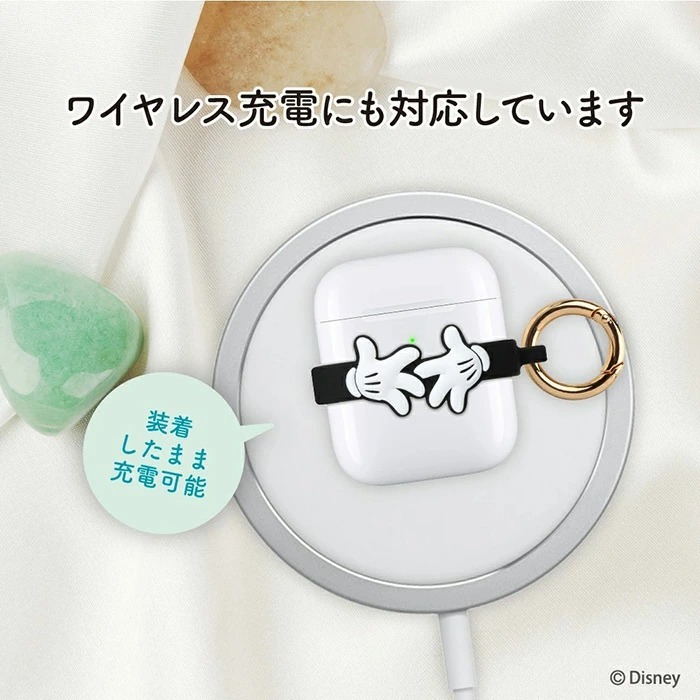 Airpods ディズニー カラビナ付き シリコンバンド エアーポッズ ホルダー リング付き ソフト キャラクター かわいい おしゃれ グッズ ミッキー ミニー ドナルド プー エアーポッズ Airpodsホルダー Air Pods キーホルダー キーリング 保護 収納 ケース カバー S Pg 7h637