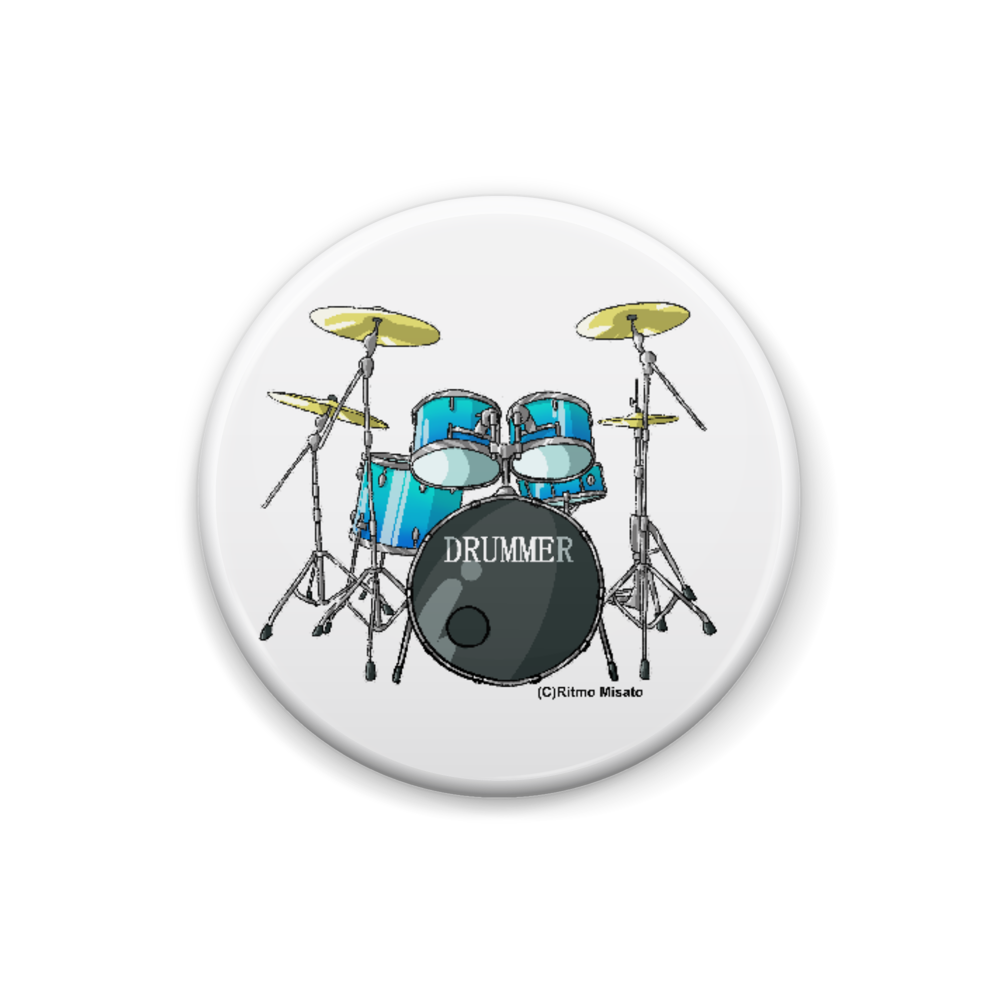 ドラムの缶バッジ Drums Can Badge Shop Of Ritmo Misato