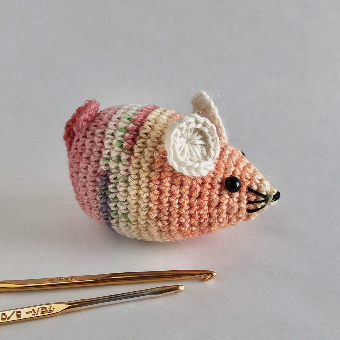 編み図 郵送 かぎ針編み ネズミのあみぐるみ 時間の森工房kit