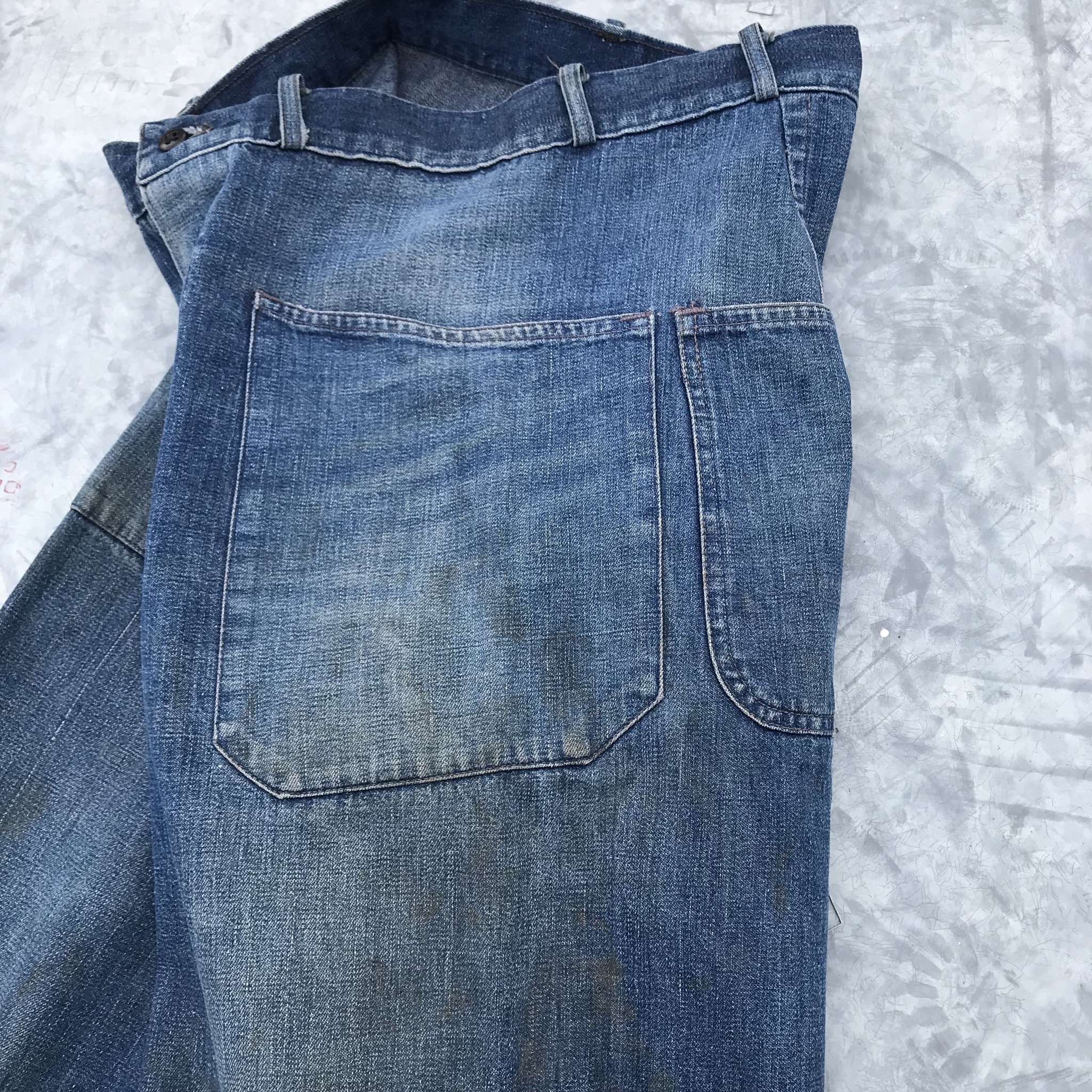 40 S U S Navy デニムセーラーパンツ Ww Ii 巻きパンツ ストレートタイプ W30 色落ち良好 ミリタリー Agito Vintage