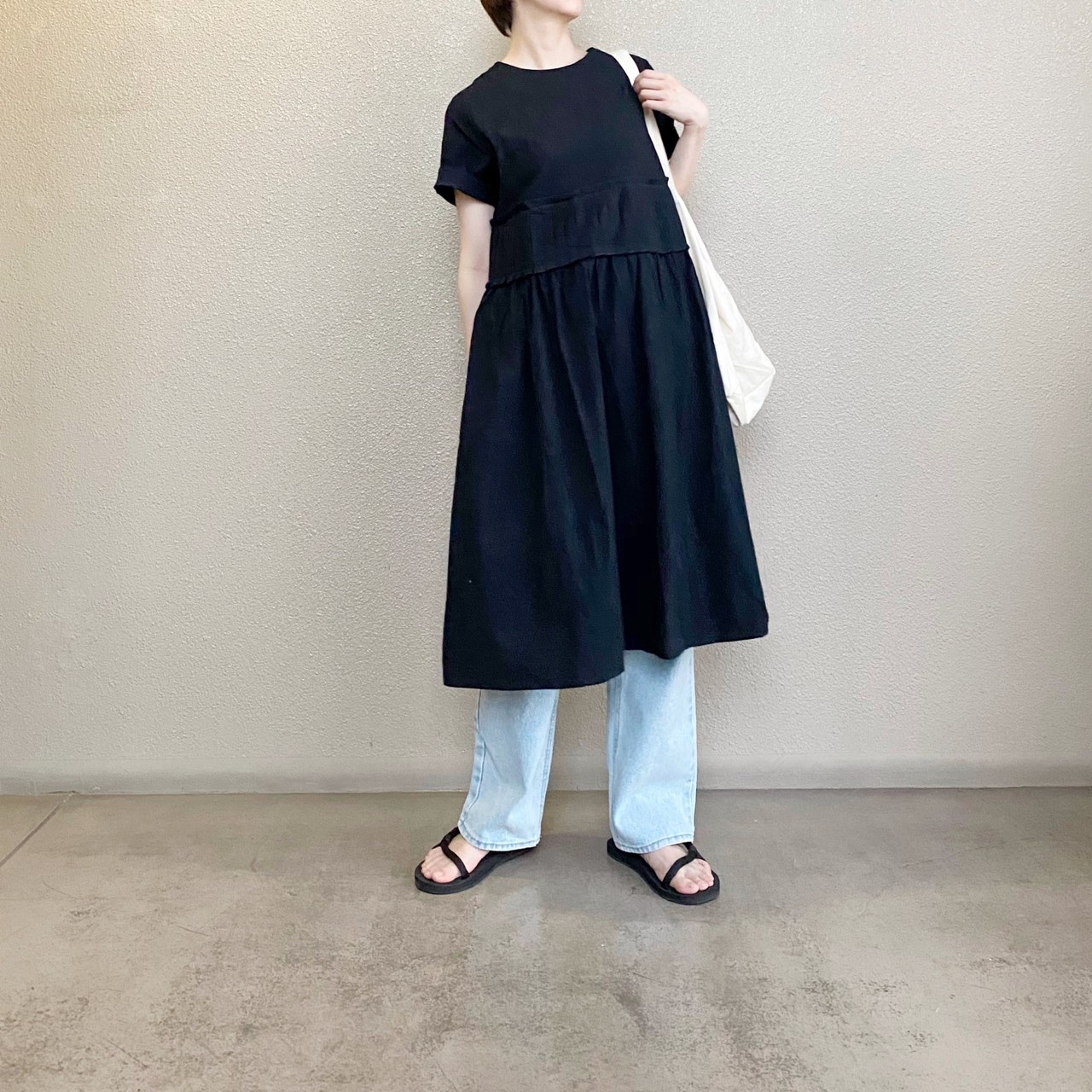 ウエスト切り替えワンピース Sogofficial