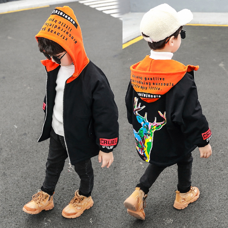 90 140 シカ ジャケット アウター 韓国 子供服 可愛い 男の子 コート Q Toworld キュートワールド 子供服 メール便は何点でも送料の合計は280円