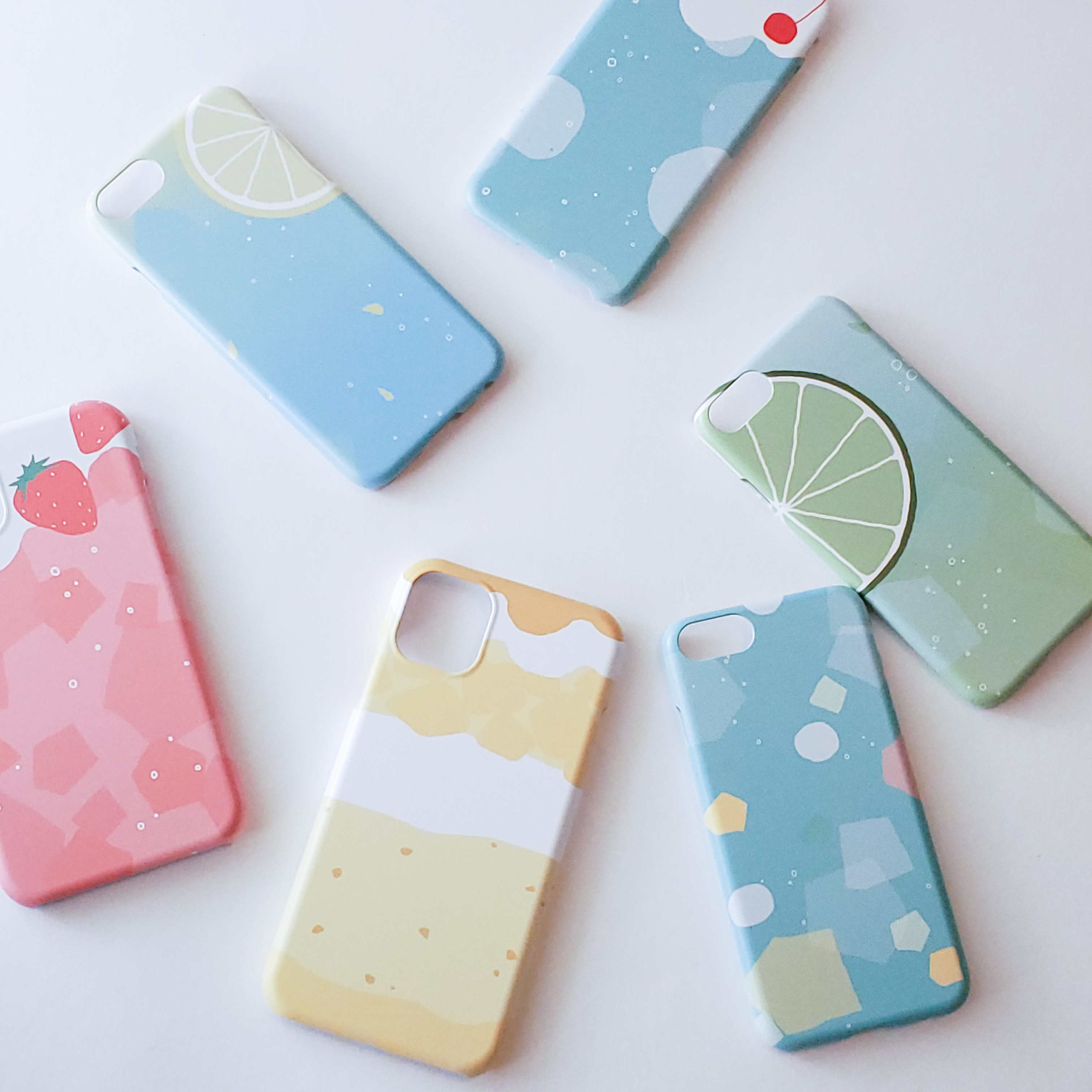 Iphoneケース フルーツポンチ プラスチックスマホケース Blue Palette ブルーパレット