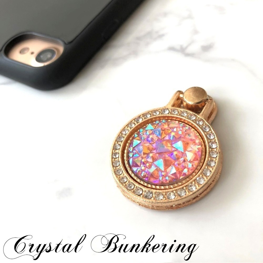 クリスタル バンカーリング Iphoneケース スマホケース きらきら 大人可愛いアクセサリー Iphone8 Iphone7 ピンク ゴールド スマホケース専門店 Fios