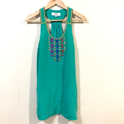 Tibi ティビ 装飾ノースリワンピース 0 ブランド古着brooch