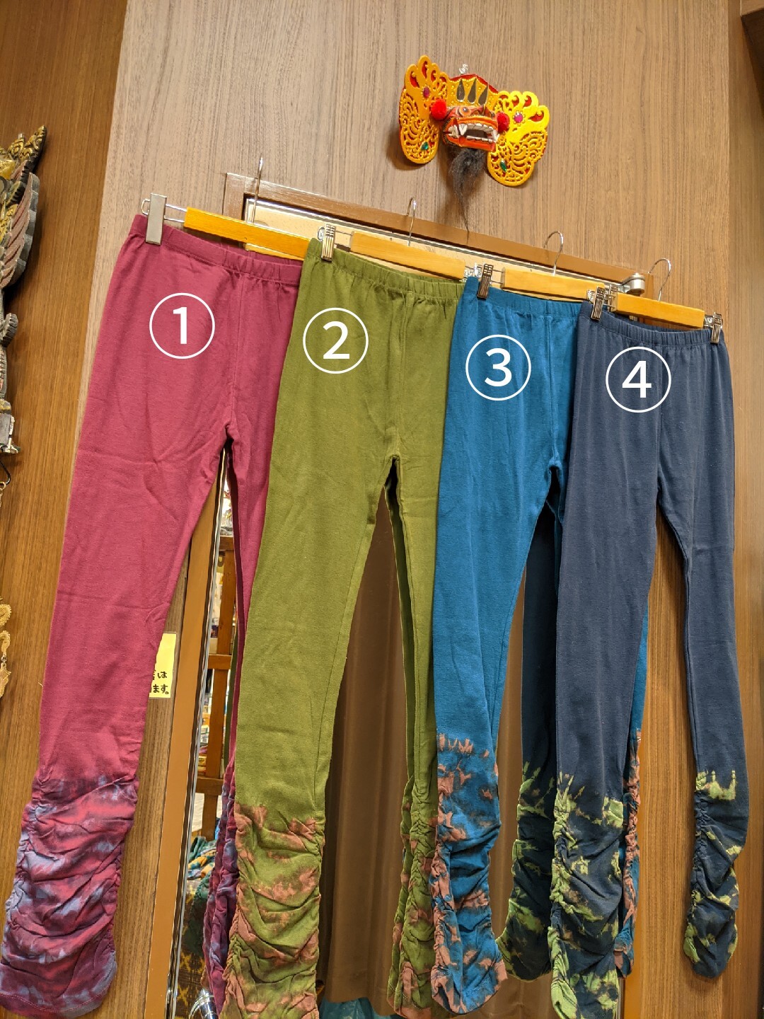 くしゅくしゅ タイダイ レギンス アジアン雑貨ルチュ