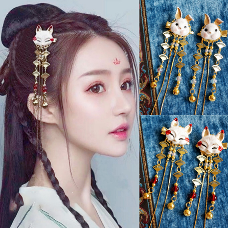 A 日本 Korean キツネウサギのタッセルヘアピン ヘアアクセサリー クリップ 原宿スタイル 1 ペア Miiediyfox K Fam51 A 日本 Korean キツネウサギのタッセルヘアピン ヘアアクセサリー クリップ 原宿スタイル 1 ペア Miiediyfox K Fam51