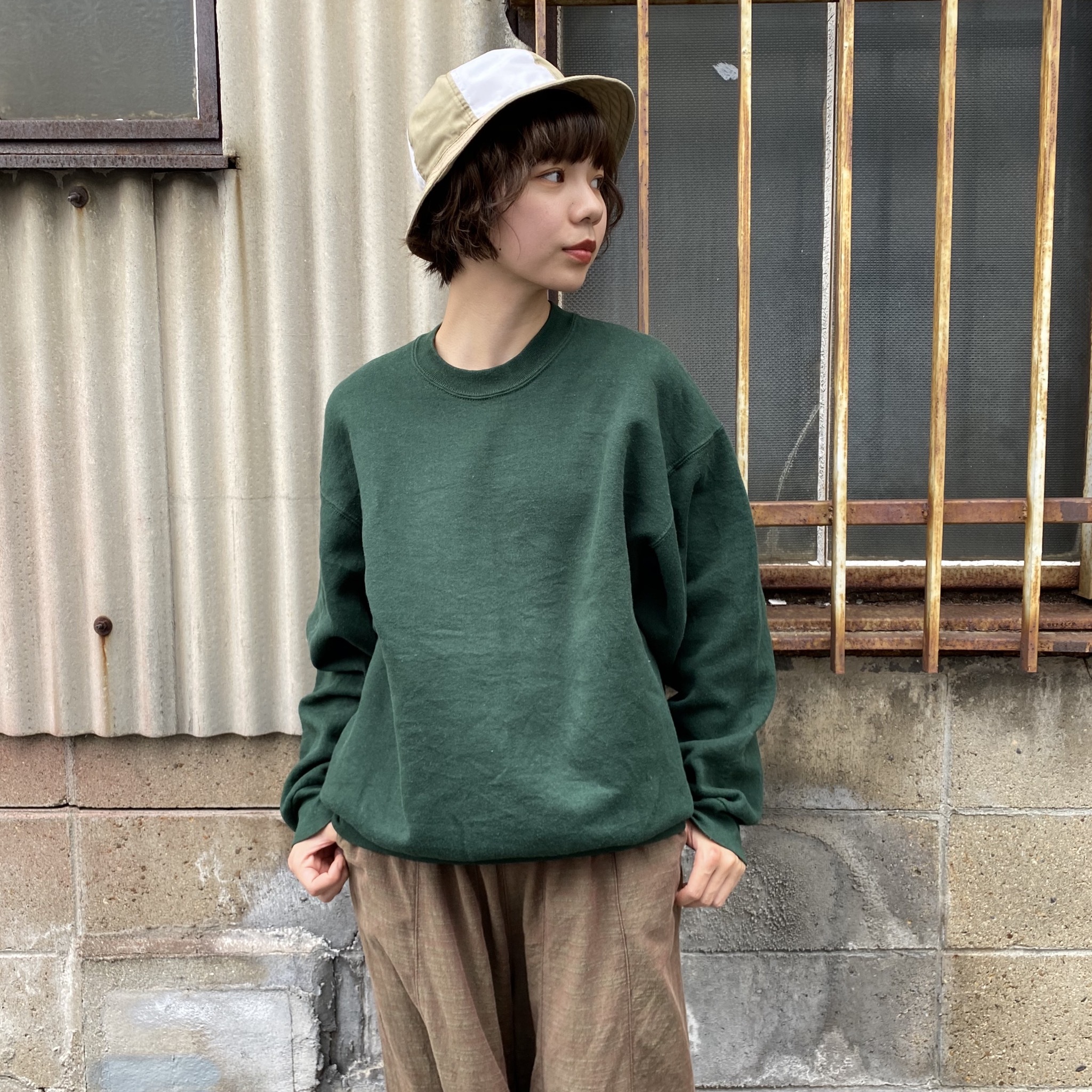 Usa製 Bvd 無地 スウェット トレーナー グリーン 緑色 メンズl 古着 スウェット Cave 古着屋 公式 古着通販サイト