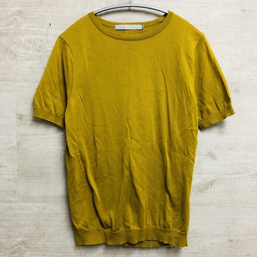Standartathand スタンダードアットハンド Kate 半袖コットンニット Tシャツ イエロー系 6 中目黒b12 ブランド古着brooch