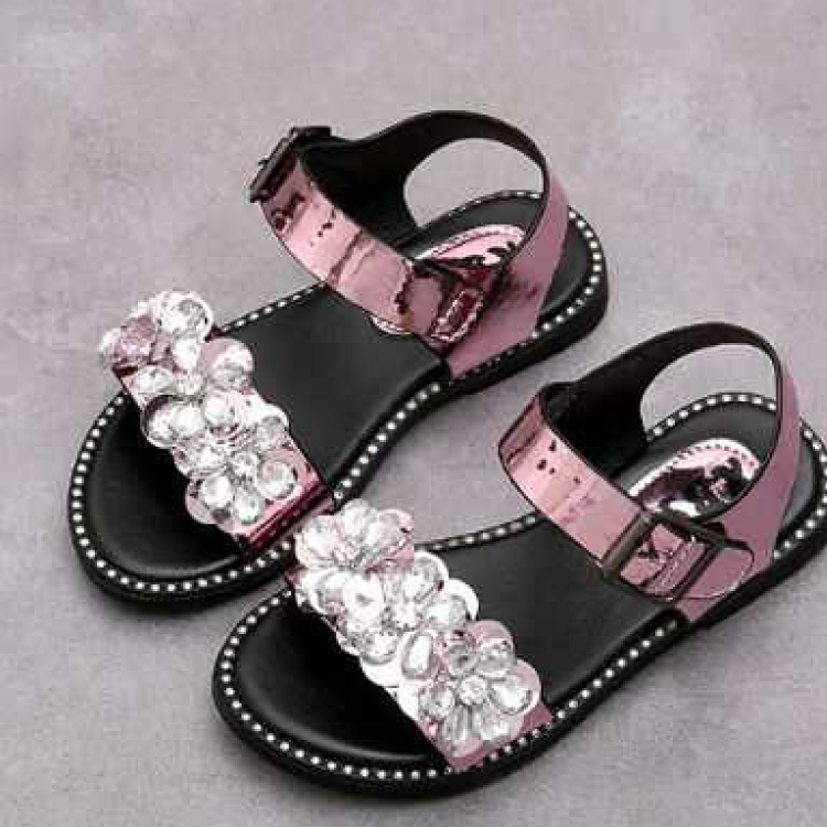 キラキラ サンダル キッズ 韓国サンダル 女の子 子供靴 16 22 ピンク Q Toworld キュートワールド 子供服 メール便は何点でも送料の合計は280円