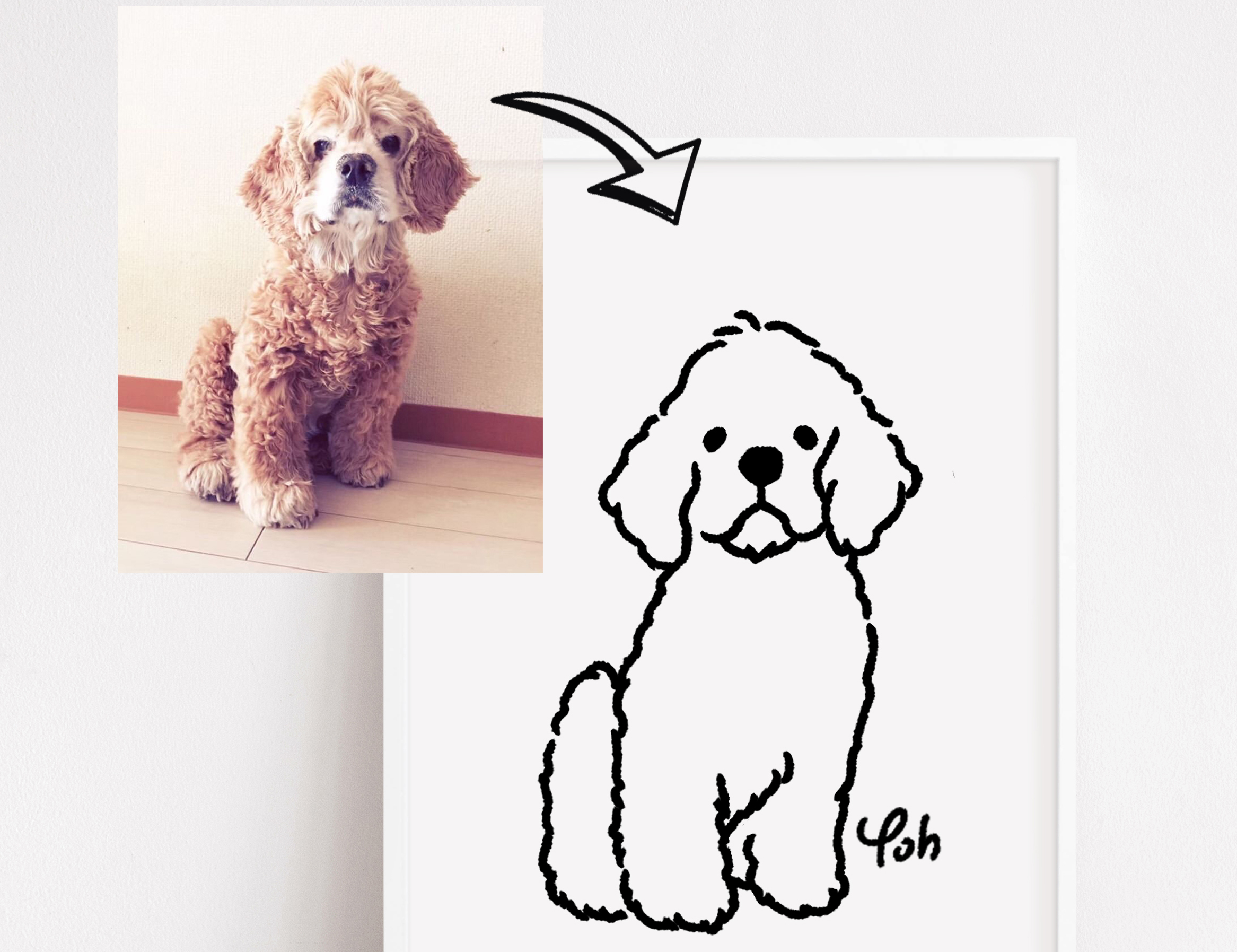 似顔絵イラスト ペット 犬 ねこ似顔絵 Yoh Diy Store Pbw