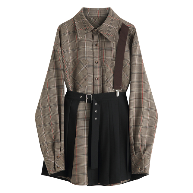 Plaid Onepiece Pd1048 Pivotdoor