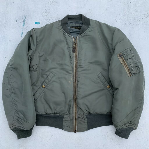 50 S U S Airforce Ma 1 フライトジャケット Albert Turner社 セージグリーン 黒タグ Mil J 79b 後期 Conmar Medium 米空軍 希少 ヴィンテージ Agito Vintage